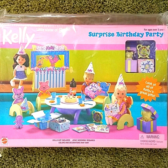 Barbie Other - Mattel Kelly Birthday Party Playset NIB FREE SHIP